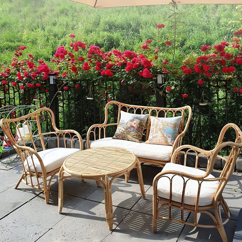 Salon de jardin en rotin