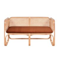 Banc en rotin double de style japonais ABO