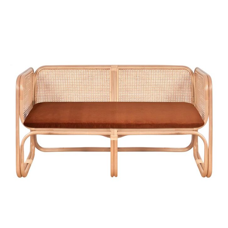 Banc en rotin double de style japonais ABO