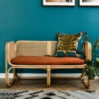 Banc en rotin double de style japonais ABO