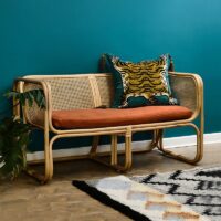 Banc en rotin double de style japonais ABO