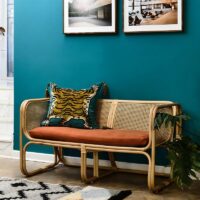 Banc en rotin double de style japonais ABO