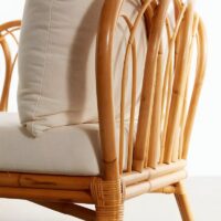 Banquette en rotin agate d'Indonésite artisanale