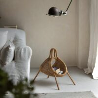 Décoration en rotin panier suspendu de rangement