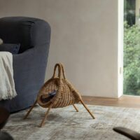 Décoration en rotin panier suspendu de rangement