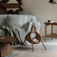 Décoration en rotin panier suspendu de rangement