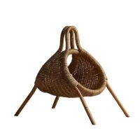 Décoration en rotin panier suspendu de rangement