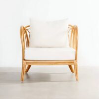 Fauteuil en rotin agate d'Indonésite artisanale