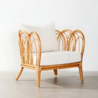 Fauteuil en rotin agate d'Indonésite artisanale