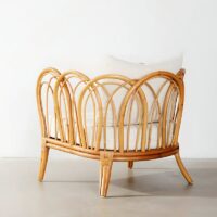 Fauteuil en rotin agate d'Indonésite artisanale