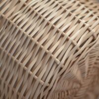 Panier en rotin haut avec couvercle naturel