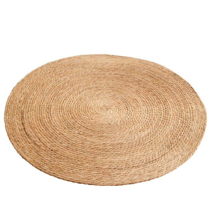 Tapis en rotin décoration naturelle circulaire