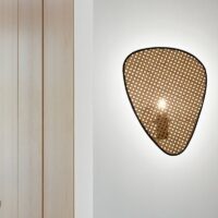 Applique murale rotin et bambou simple design abstrait et moderne GANDI