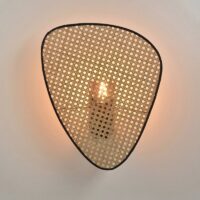 Applique murale rotin et bambou simple design abstrait et moderne GANDI