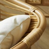 Banquette en rotin pour la maison simple et confortable courbe douce AMELIE