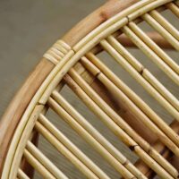 Banquette en rotin pour la maison simple et confortable courbe douce AMELIE