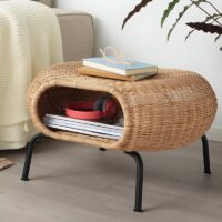 Canapé en rotin synthétique résistant monoplace forme abstraite ZILIOU