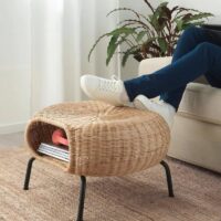 Canapé en rotin synthétique résistant monoplace forme abstraite ZILIOU