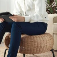 Canapé en rotin synthétique résistant monoplace forme abstraite ZILIOU