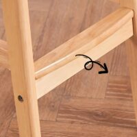 Chaise de bar en rotin et bois clair brut pour intérieur extérieur KASSIS