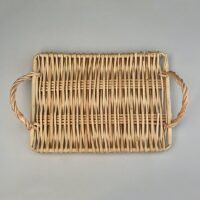 Décoration en rotin plateau rectangle de présentation naturel et chic ALIS