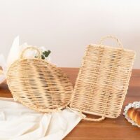 Décoration en rotin rond plateau de présentation naturel et chic ALIS