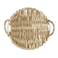 Décoration en rotin rond plateau de présentation naturel et chic ALIS