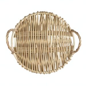 Décoration en rotin rond plateau de présentation naturel et chic ALIS