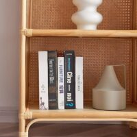 Étagère en rotin tressé petite de rangement style bohème ELISE