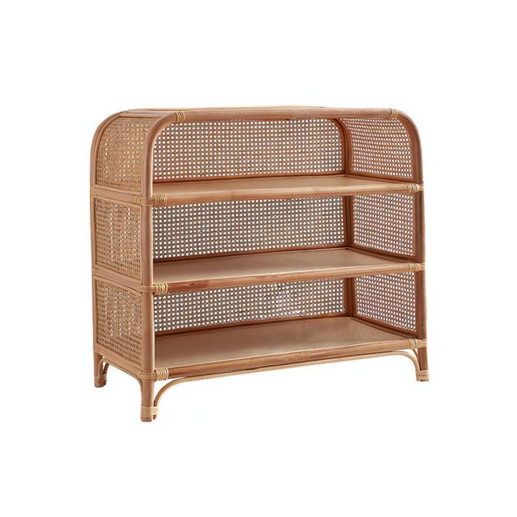 Étagère en rotin tressé petite de rangement style bohème ELISE