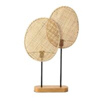 Lampe en rotin tissé nénuphars naturels et bohèmes NYMPH