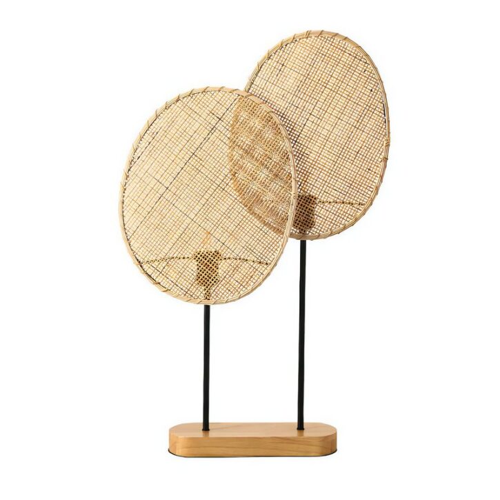 Lampe en rotin tissé nénuphars naturels et bohèmes NYMPH