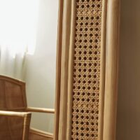 Miroir en rotin cadre grand pour salon et chambre MI