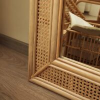 Miroir en rotin cadre grand pour salon et chambre MI