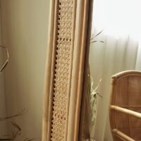 Miroir en rotin cadre grand pour salon et chambre MI