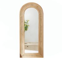 Miroir en rotin cadre grand pour salon et chambre MI