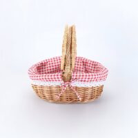 Panier en rotin double poignée pour pique-nique bohème champêtre CAMPANA