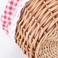 Panier en rotin simple poignée pour pique-nique bohème champêtre CAMPANA