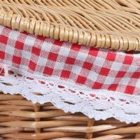 Panier en rotin simple poignée pour pique-nique bohème champêtre CAMPANA