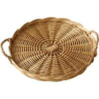 Set de table en rotin double usage plateau avec poignées MINCA