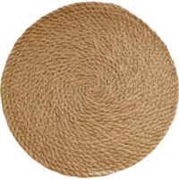 Set de table en rotin effet tissé style nordique naturel ABI