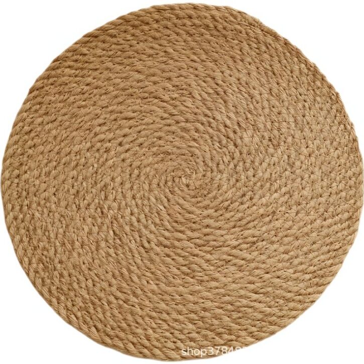 Set de table en rotin effet tissé style nordique naturel ABI