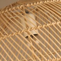 Suspension en rotin et bambou boule naturel style japonais CHECHE