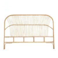 Tête de lit en rotin rectangle design couronne royale QUEEN