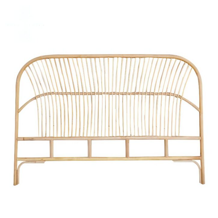Tête de lit en rotin rectangle design couronne royale QUEEN