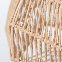 Abat jour en rotin effet fibre naturelle beige avec structure en fer XASA