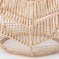 Abat jour en rotin effet fibre naturelle beige avec structure en fer XASA