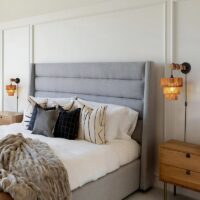 Applique murale en rotin et corde de chanvre style shabby chic industriel MOCALS