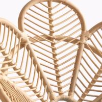 Chaise en rotin et bois artisanal fleur style ethnique inca FLOS