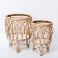 Décoration en rotin et bambou support pot de fleur LALSO